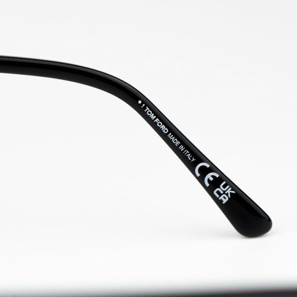 NEW Tom Ford FT5768-B 001 Shiny Black Blue Block Square Women Eyeglasses TF 5768 - Picture 8 of 10